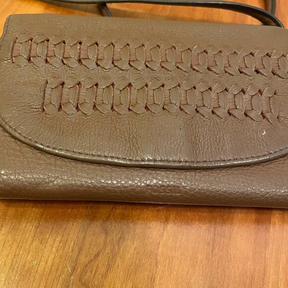 FOSSIL Sophia Brown Leather Wallet Crossbody Bag Purse w Removable Strap Small - Picture 7 of 8